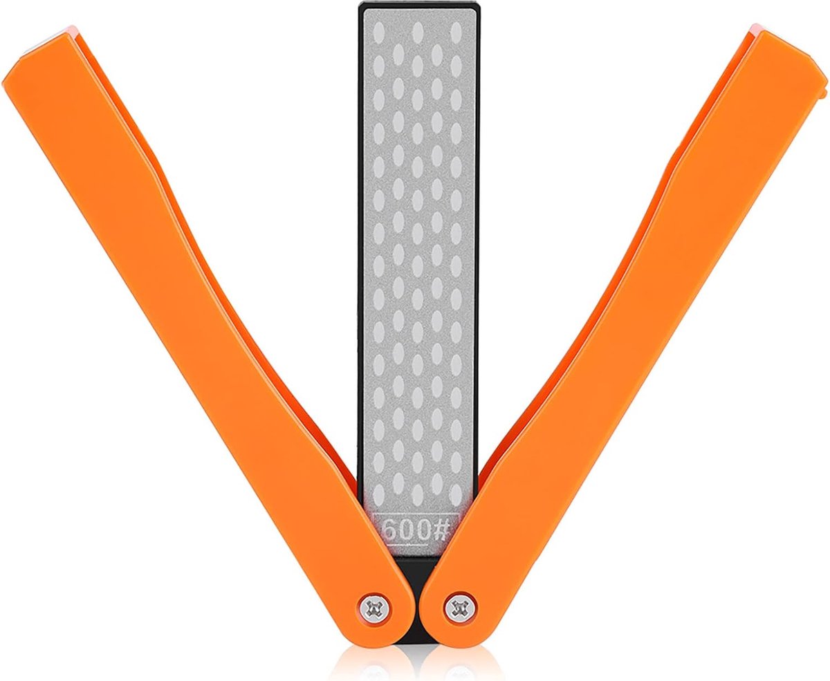 Messenslijper 400/600 grit - Opvouwbare dubbelzijdige slijpsteen - Voor scharen en messen - Perfect voor tuin en keuken - ShopVlot