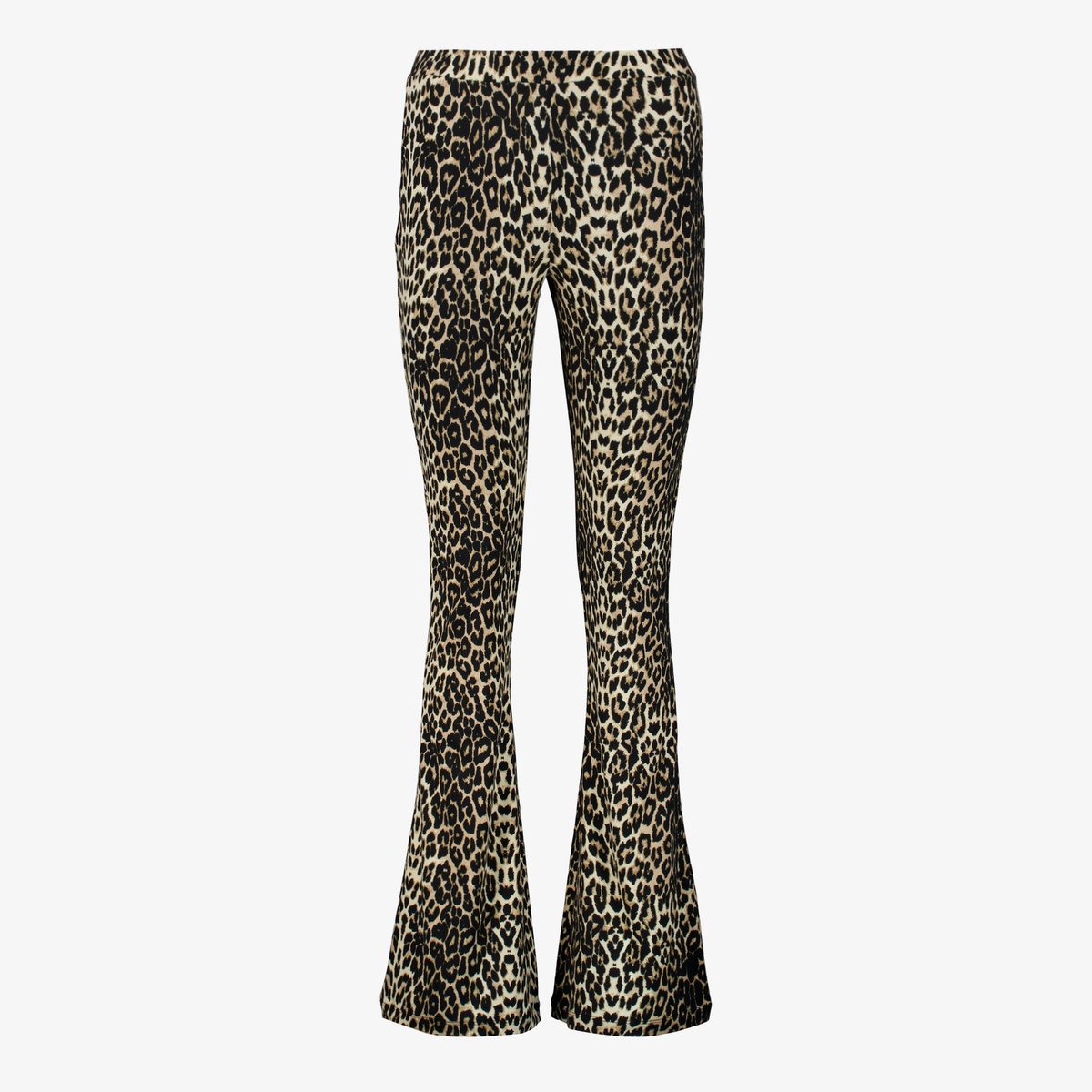 TwoDay dames flared broek met panterprint bruin - Maat S