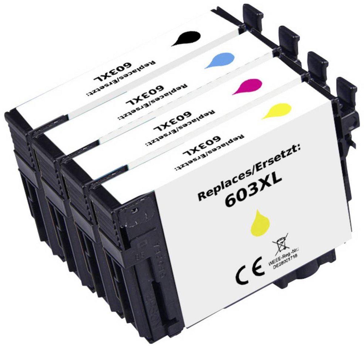 Renkforce Inktcartridge vervangt Epson 603XL, T03A6, T03A1, T03A2, T03A3, T03A4 Compatibel Combipack Zwart, Cyaan, Mage