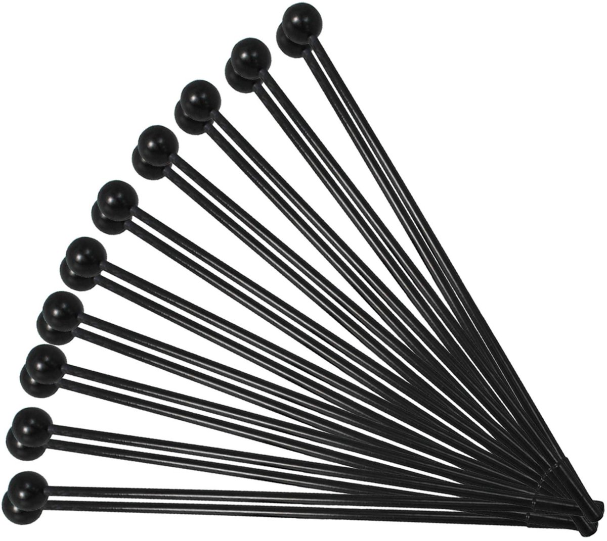 SnelShoppen - A-Star Kloppers Hard Plastic met Veilige Plastic Handgreep - 10 Paar voor Klankstaaf, Metallofoon, Klokkenspel, Xylofoon - Perfect voor
