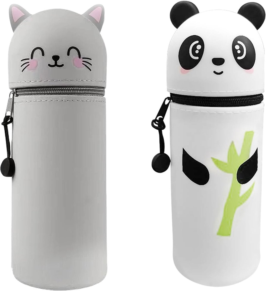 Occupaternm Zachte siliconen tas, 2-in-1 pennenetui, dierenpennenhouder, tafelpennenhouder, staand pennenetui - ShopVlot