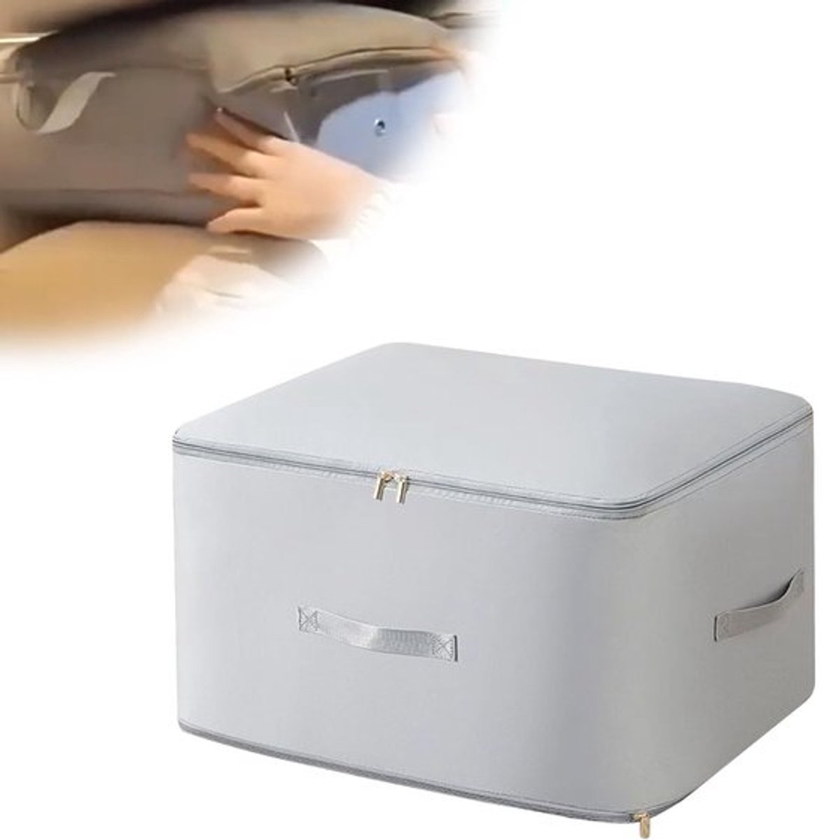 Opbergtas Ruimtebesparend - Opbergtas Kleding - Opbergtas Dekbedden - Anti-vlekken - Versterkte Handgrepen - 54 x 42 x 60 cm - Opbergzak