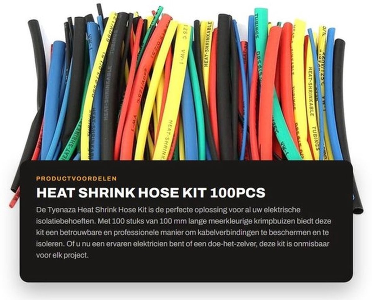 Heat Shrink Hose Kit - 100pcs Meerkleurige Isolatieslangen voor Elektrische Verbindingen