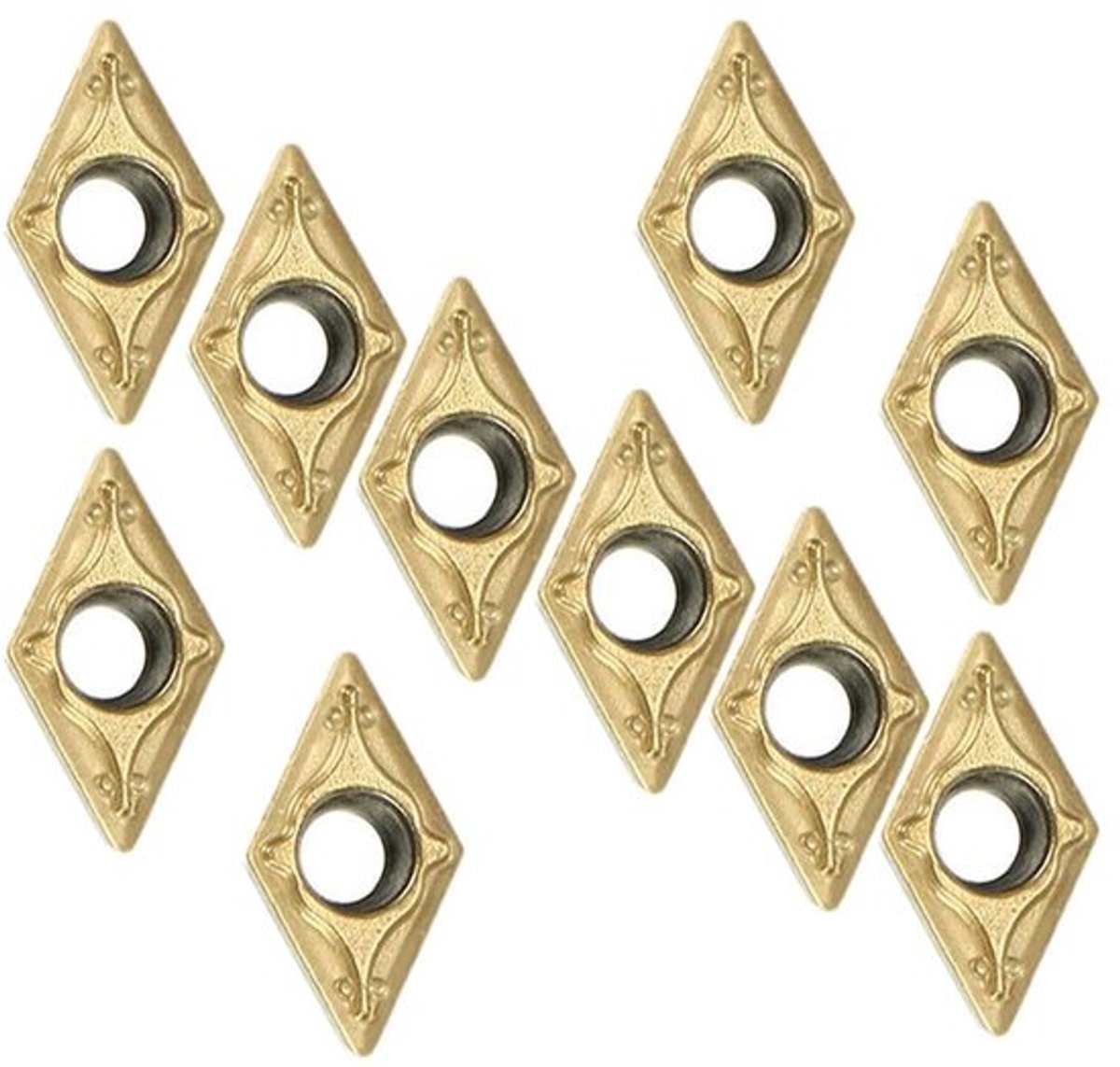 Tussenvoegsels 10 Stuks - Carbide Inserts - DCMT 21.51/DCMT 070204 - Gecementeerd - Rang US735 - Hoogwaardige kwaliteit