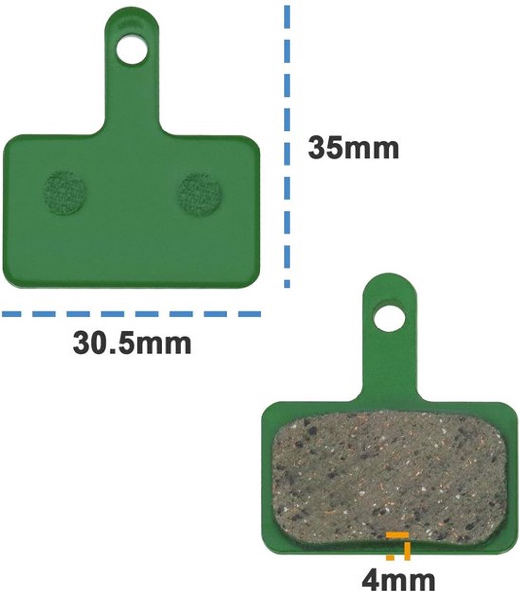 Remblokken - Ceramic Remblokken - Optimale Remkracht - 35x30.5mm - Geschikt voor Elektrische Scooters - Vervangingsset