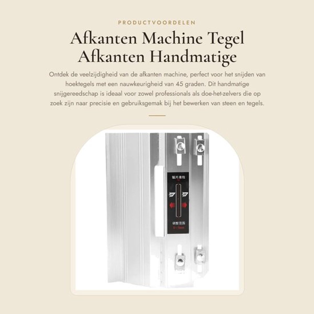 Afkanten Machine 45 Graden - Tegelafschuinmachine - Handmatig Snijgereedschap - Desktop Snijden - Efficiënt en Duurzaam - Nauwkeurig Ontwerp - Tegelsnijder