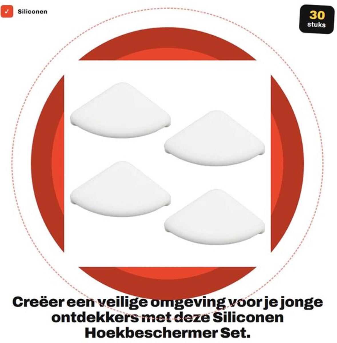 Hoekbeschermer Zacht - 30 Stuks - Transparant Wit - Baby Veiligheidsbescherming - Meubelbescherming - Eenvoudige Installatie - Babyhoekbeschermer