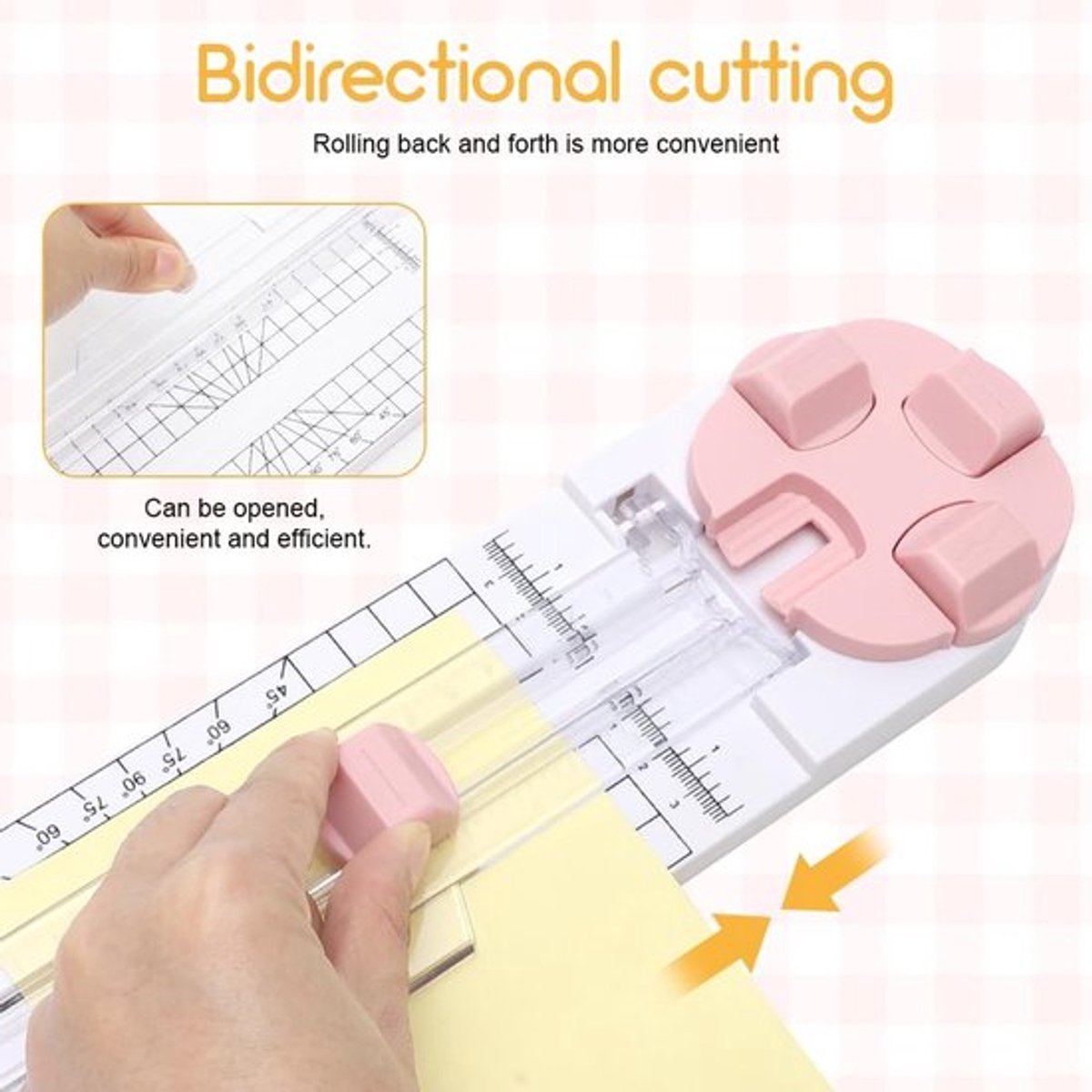 Papiersnijder A4 4-in-1 - Handmatige Snijmachine - Snijfunctie - Etiketten/Foto's - Knutselpapier/Karten - ABS/Metaal - Roze/Groen