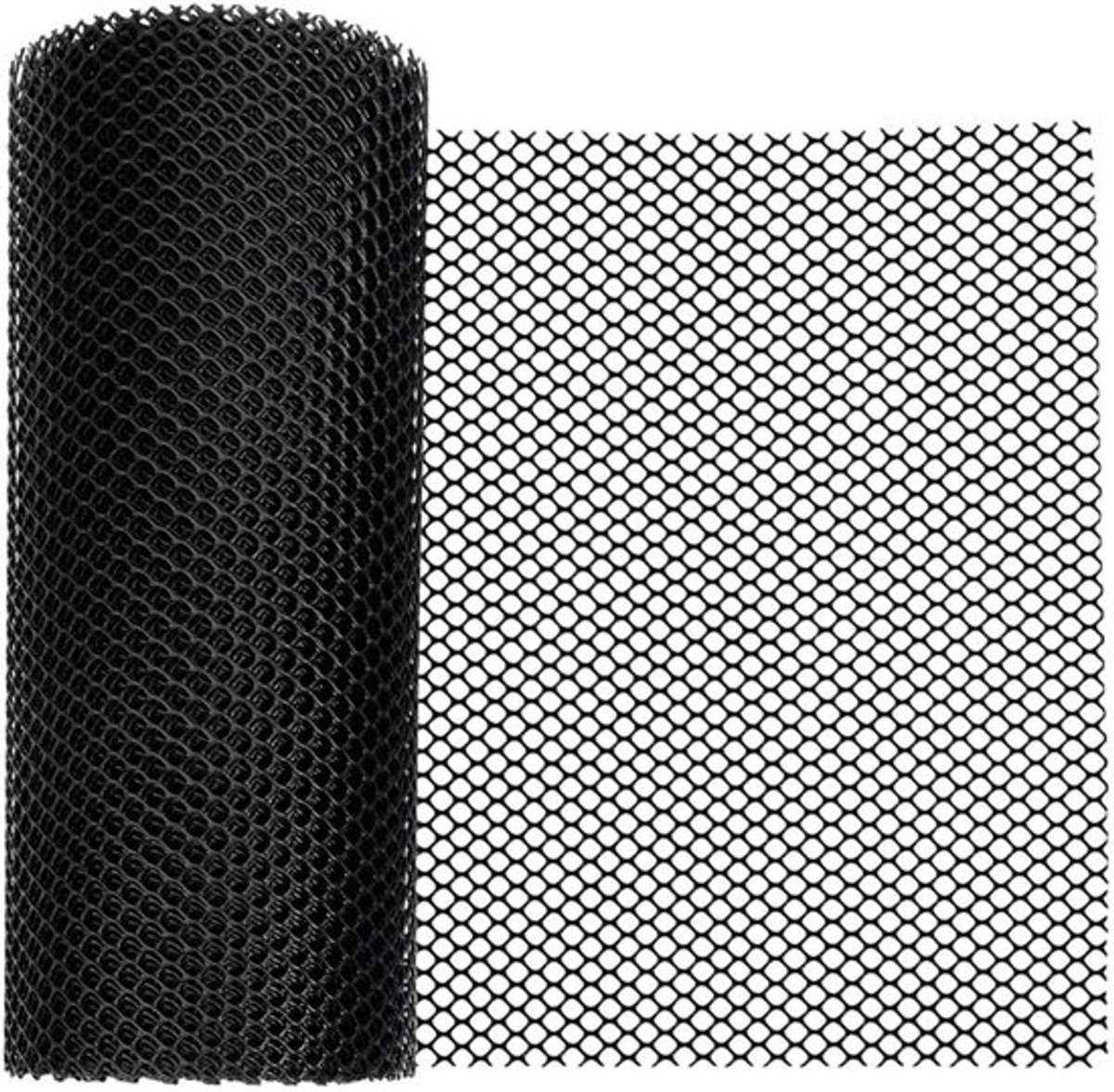 5m x 30cm Zwart Plastic Kippengaas Hekwerk - Pluimvee Schermen Met Kabelbinder