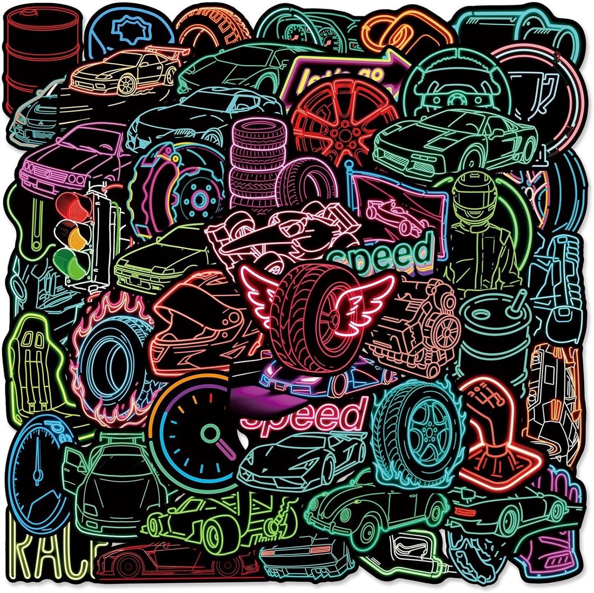 50 Stuks Graffiti Stickers voor Skateboards, Fietsen, Motoren en Koffers - Waterdichte Vinyl Stickers voor Kinderen en Tieners