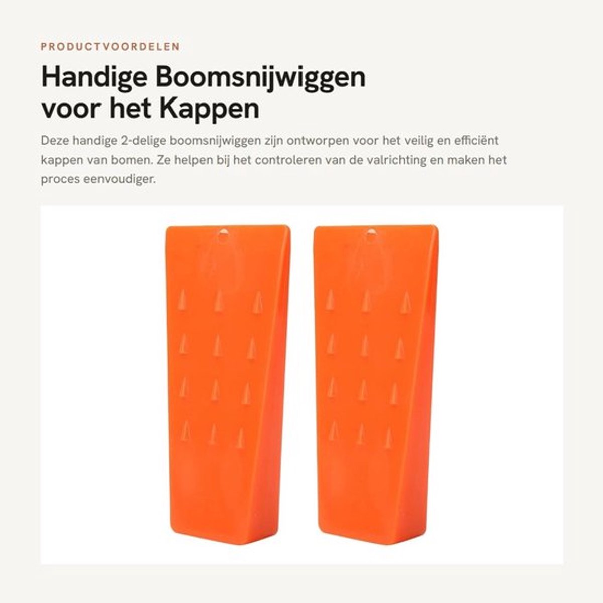 Boomkapwiggen 2-delig - Handige Boomsnijwiggen - Bosbouwgereedschap - Voor het Kappen van Bomen - Loggen - Effectieve Valtechniek - Snijwiggen