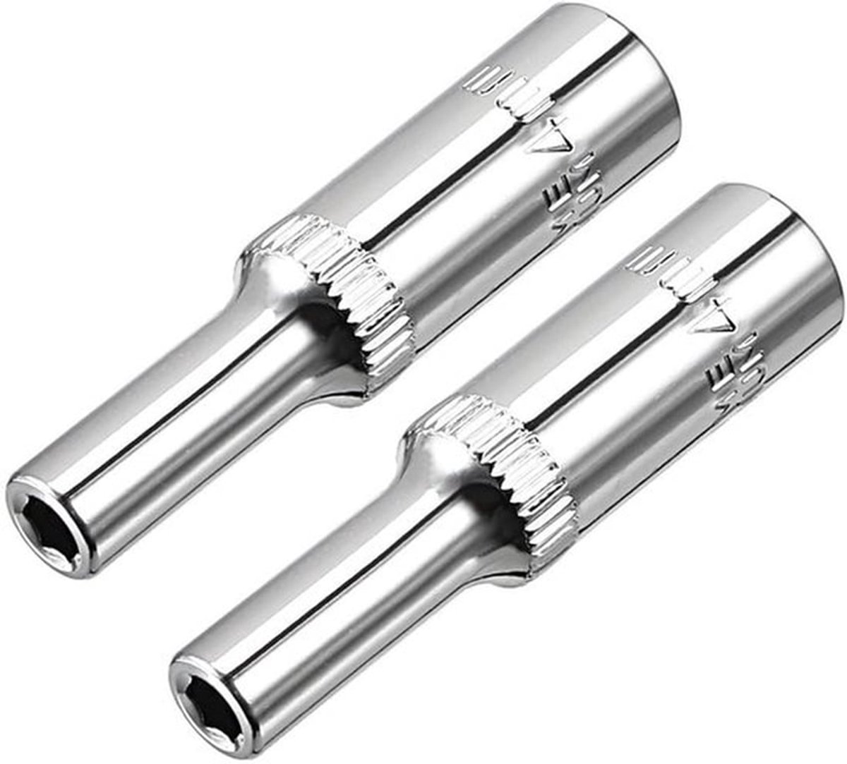 Diepe Socket 4mm - Steeksleutelset - Chroom-vanadiumstaal - Slijtvast - Duurzaam - Voor autoreparatie en doe-het-zelfprojecten - Steeksleutel