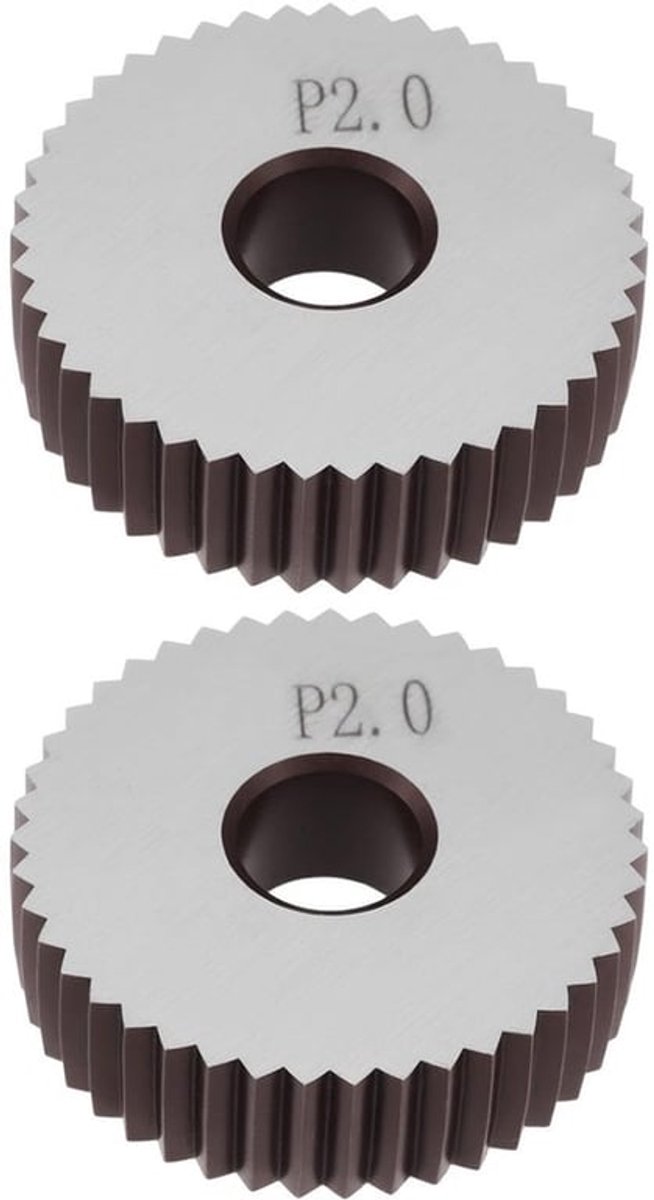 Knurling Wielen 2,0 mm Pitch - Staal Rollers - 28x8x8 mm - Gereedschap voor Draaibank - Slijtvast - Voor Decoratieve Afwerking - Knurling Tool