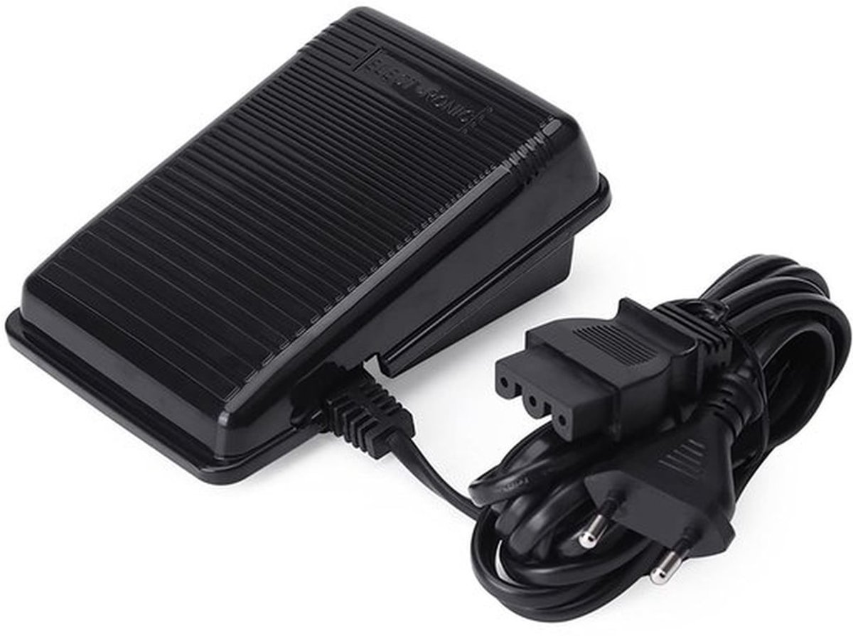 Elektronische Voetbesturing Naaimachine - Universele Voetschakelaar - Variabele Snelheidscontrole - Zwart - Geschikt voor {BRAND} en meer...