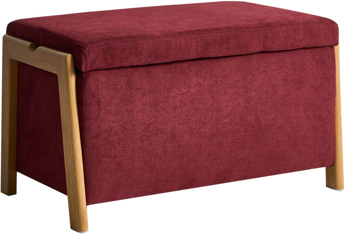 EDLAND - Opbergbankje - Bordeauxrood - Polyester