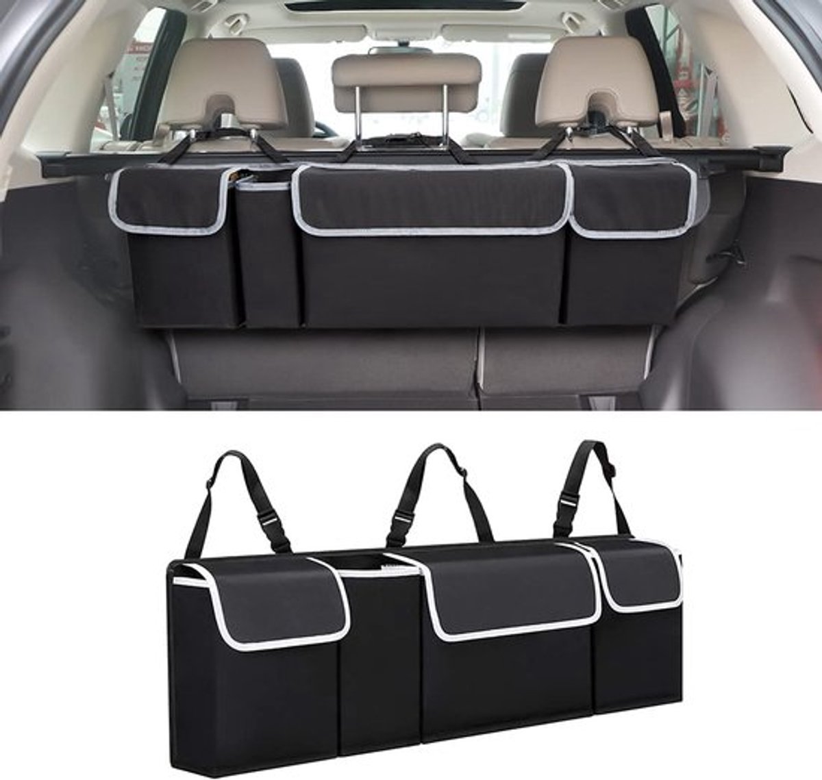 Kofferbak Organizer - Waterdicht - Opvouwbaar - Grote Capaciteit - Slijtvast Oxford-doek - Gespontwerp met Kunststof Gesp - Auto Organizer