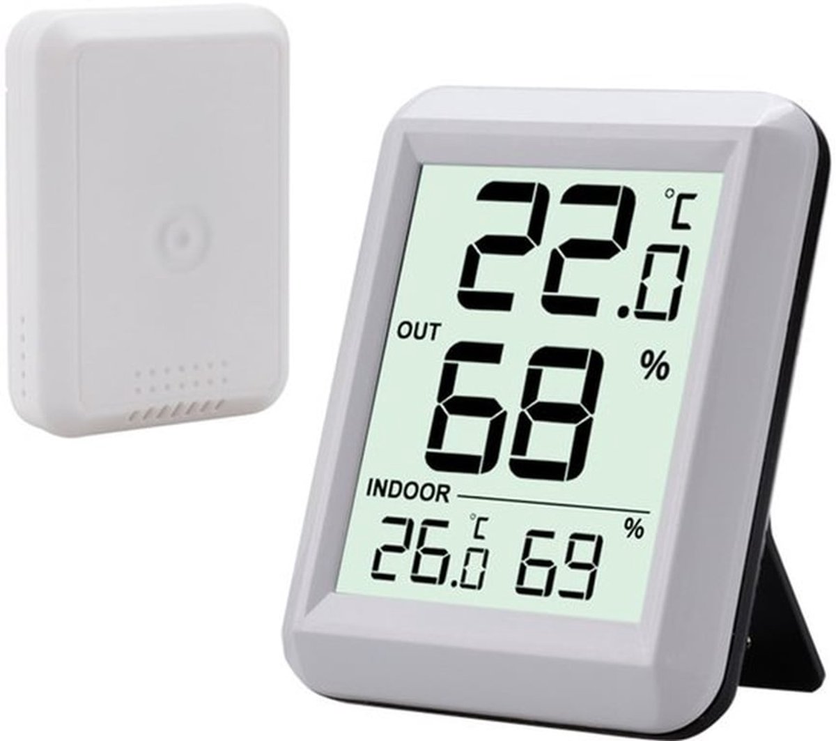 Draadloze thermometer en hygrometer voor binnen en buiten