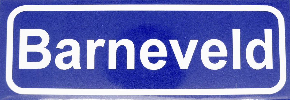 Souv© - koelkast magneet - plaatsnaam bord - kombord - souvenir - koelkastmagneetje - relatiegeschenk Barneveld