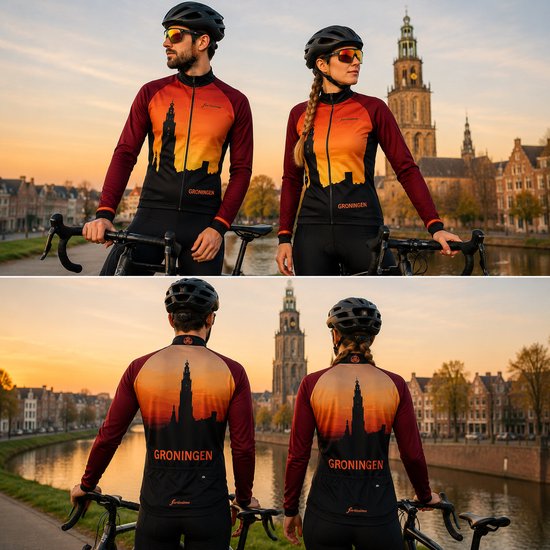 Fortissima Fietsjack Heren en Dames - Lange Mouw - Olle Grieze Groningen Martinitoren - Maat L — afbeelding 5