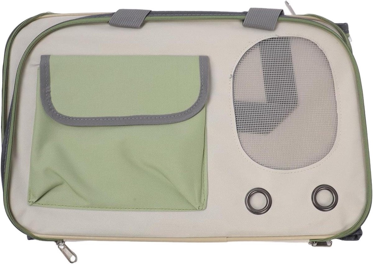 Hondendraagtas - Reistas Huisdier - Veilig Vervoeren - Opvouwbaar Lichtgewicht - 46L x 33B x 4H cm - Groen