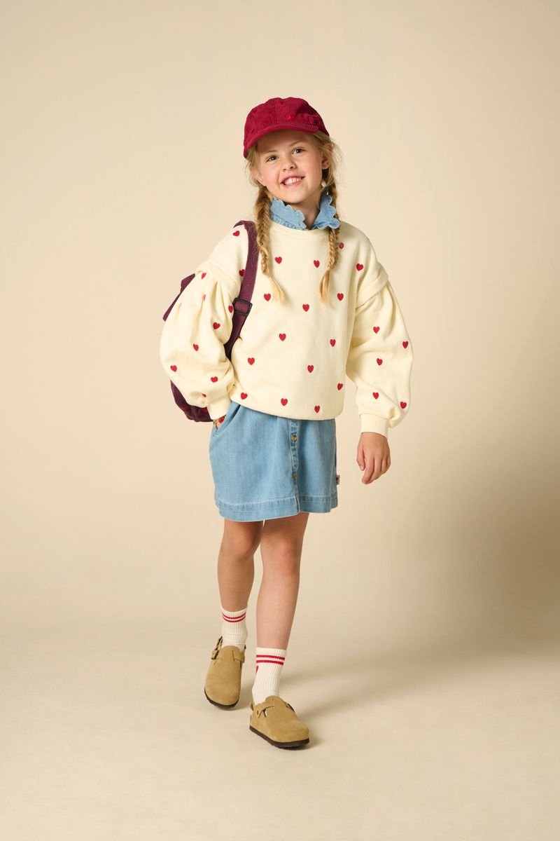 Sissy-Boy - Witte sweater met hartjes