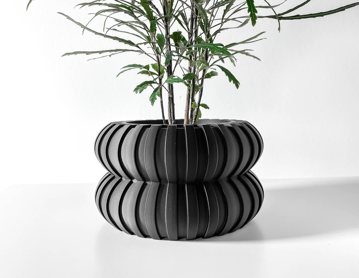 Skushy Wali Bloempot - Moderne Designpot voor Kamerplanten - Sculpturale Plantenpot voor Woonkamer en Kantoor - Premium Woondecoratie