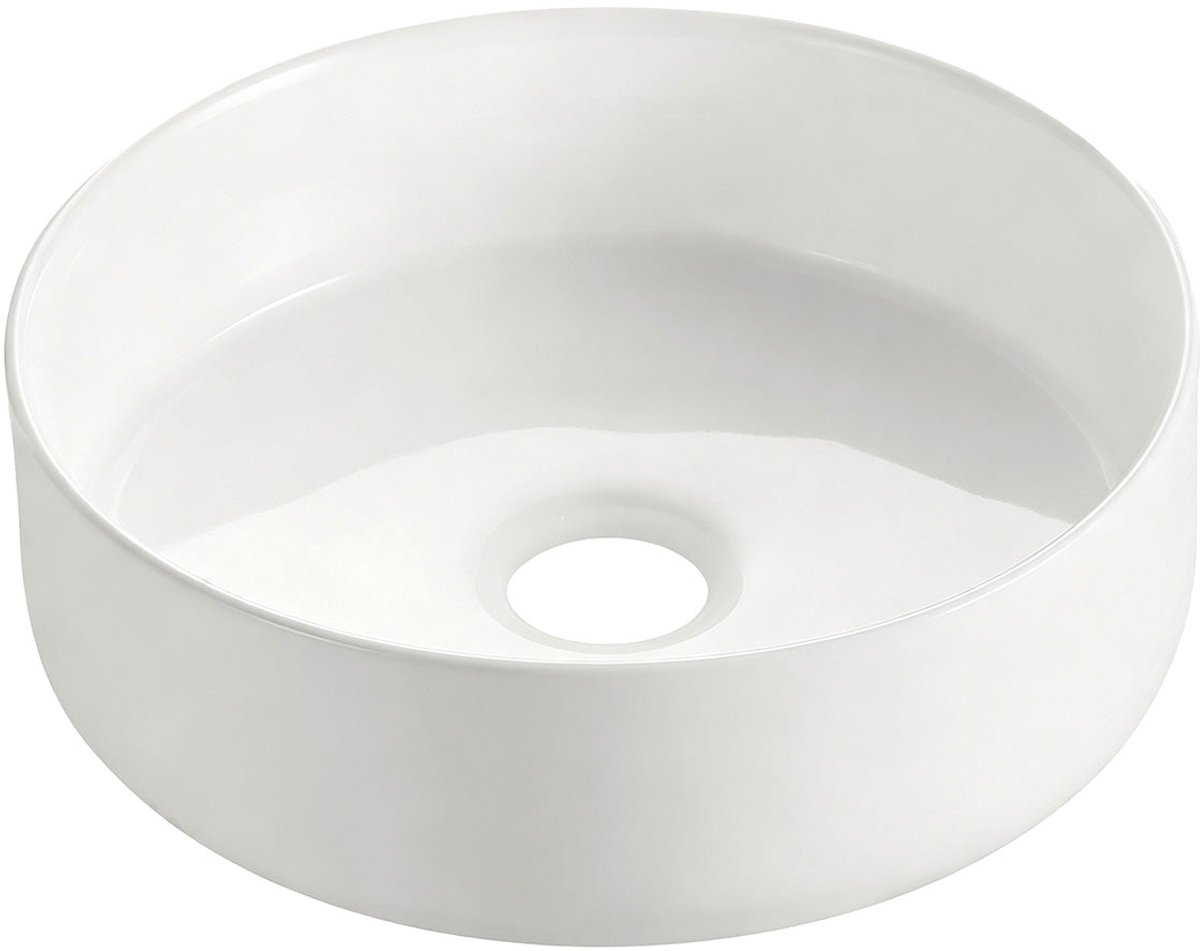 Colosso waskom rond 36 x 12 cm keramiek glans wit