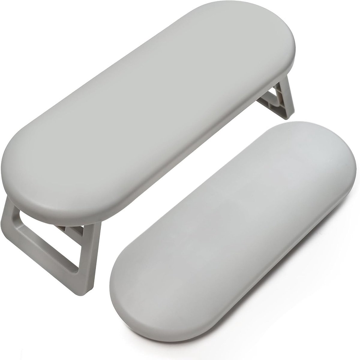 Comfortabele Handsteun voor Nagelsalon - Antislip Armsteun voor Manicure en Nagelontwerp Thuis - Ideaal voor Professionele Nagelverzorging (Grijs)