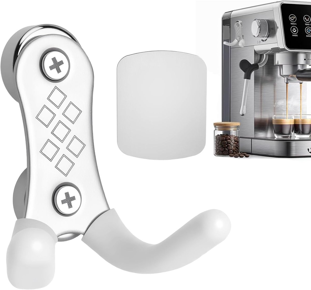 Magnetische filterhouder van roestvrij staal, organizer voor koffiebar met siliconen bescherming voor 51/53/58 mm, ideaal voor koffieliefhebbers