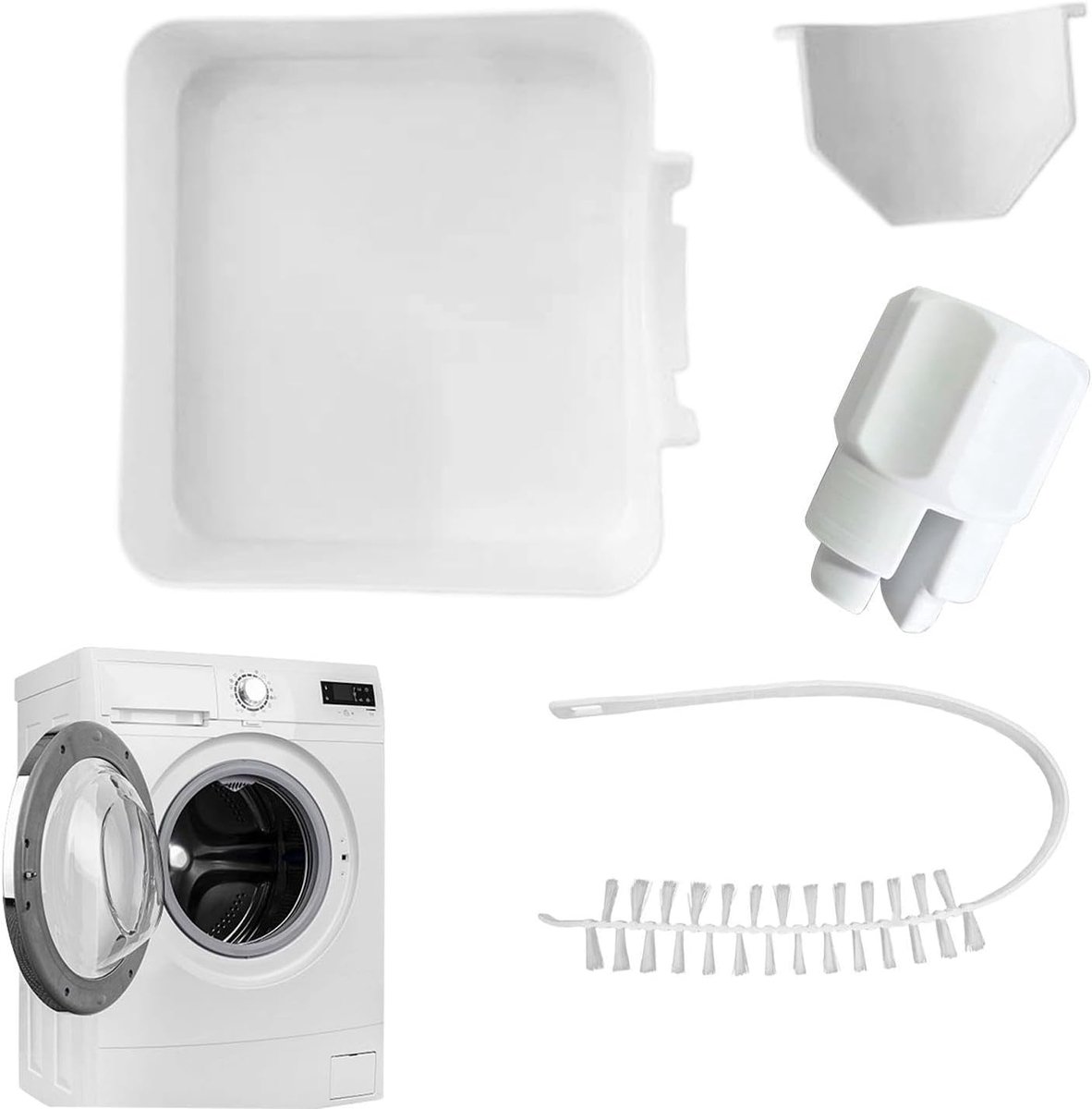 4-delige set Universele Lekbak | Wateropvangbak voor Wasmachine & Vaatwasser | Voorkomt Waterschade | Geschikt voor Kelder, Woning, Camper en Caravan | Eenvoudig te Installeren | Voor Thuisgebruik en Huurwoningen| Cyslmuk®