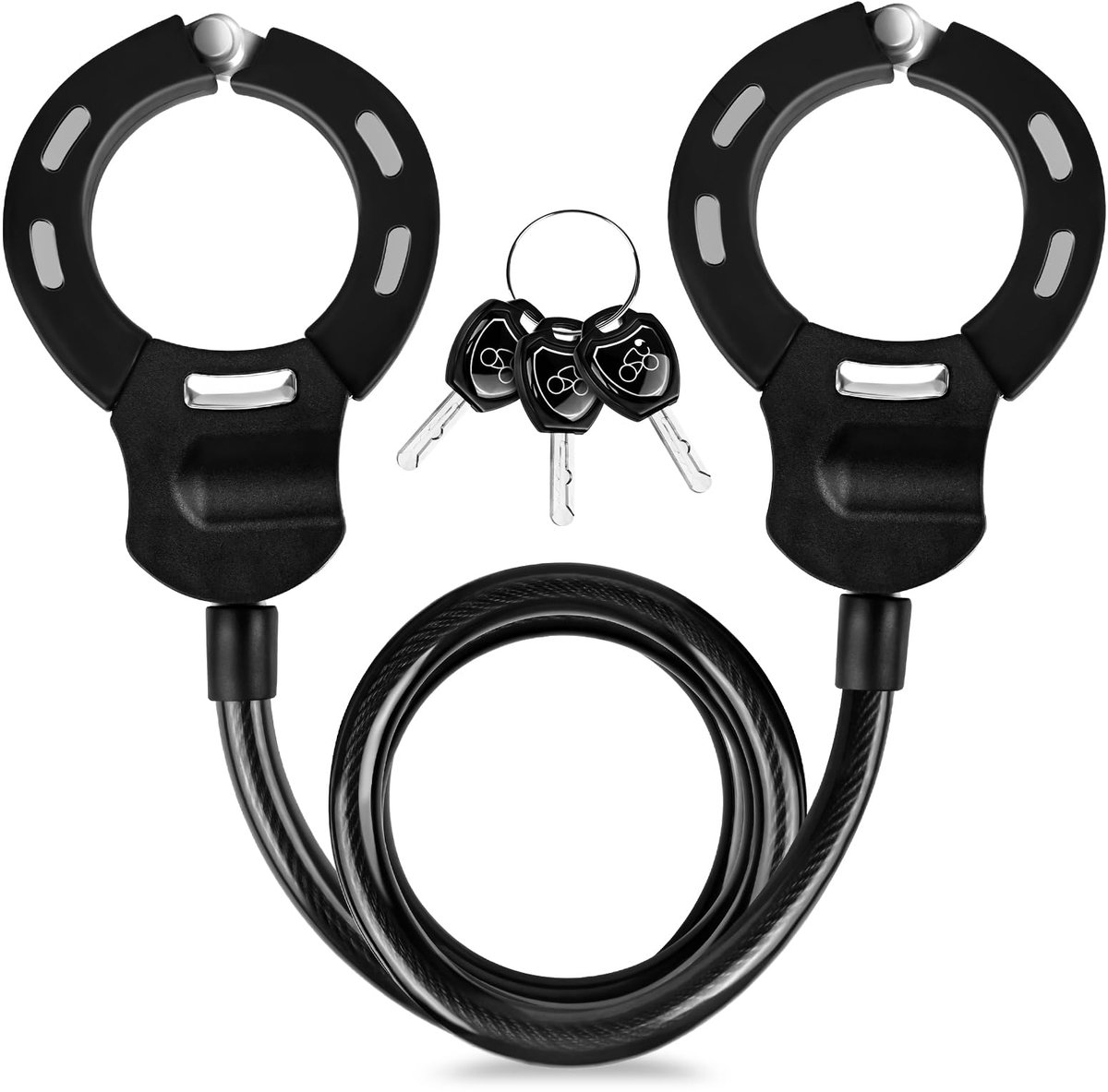 SnelShoppen - Gaethra E-scooterslot 120 cm - Handboeislot met Sleutel - 14 mm Dikke Kabel - Hoge Veiligheid voor E-scooter, Fiets, Kinderwagen, Scoote