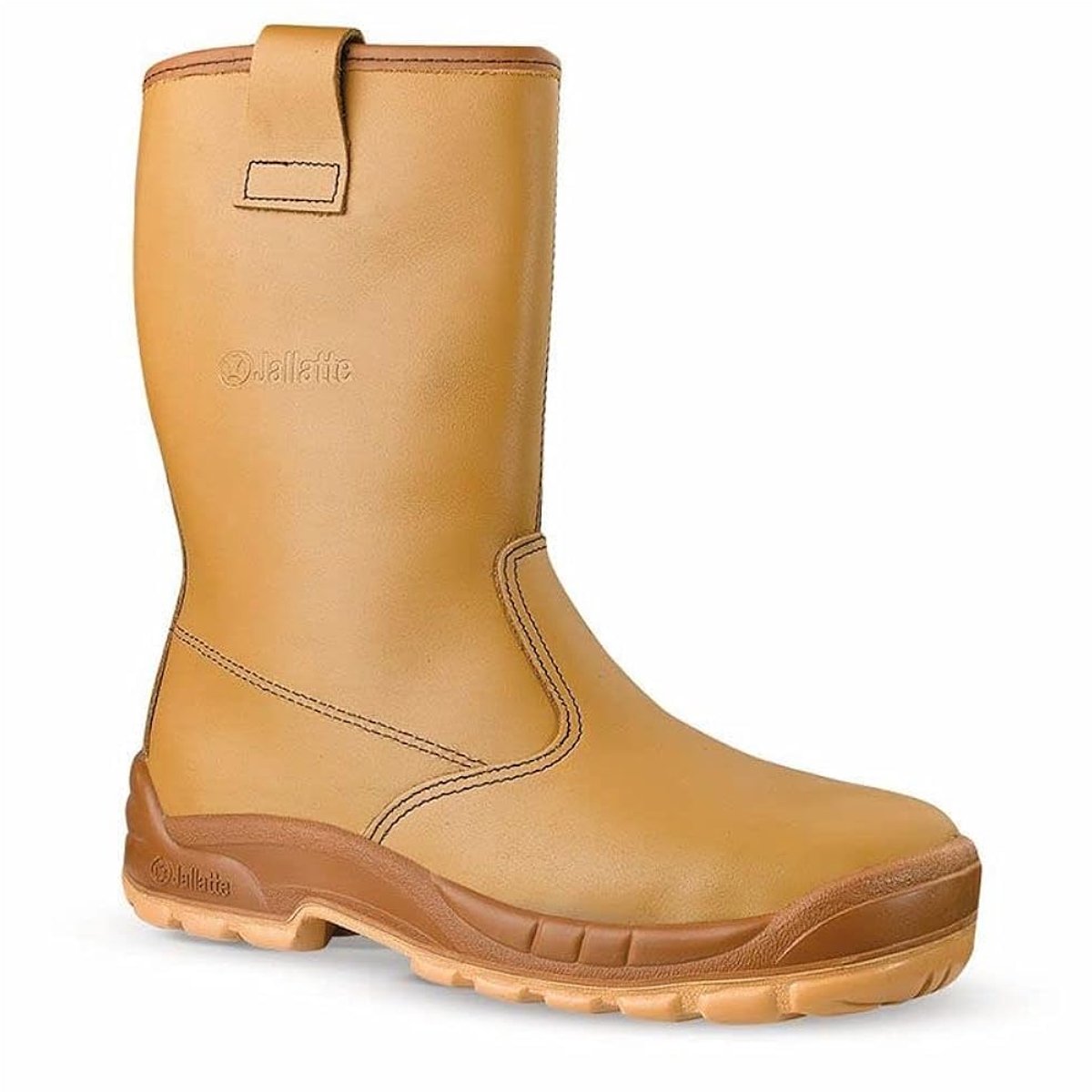 SnelShoppen - Veiligheidsschoenen Bruin Heren JALASKA SAS S3 SRC 47 - Stevige Werklaarzen met Stalen Neus voor Bouw, Industrie en Buitenwerk