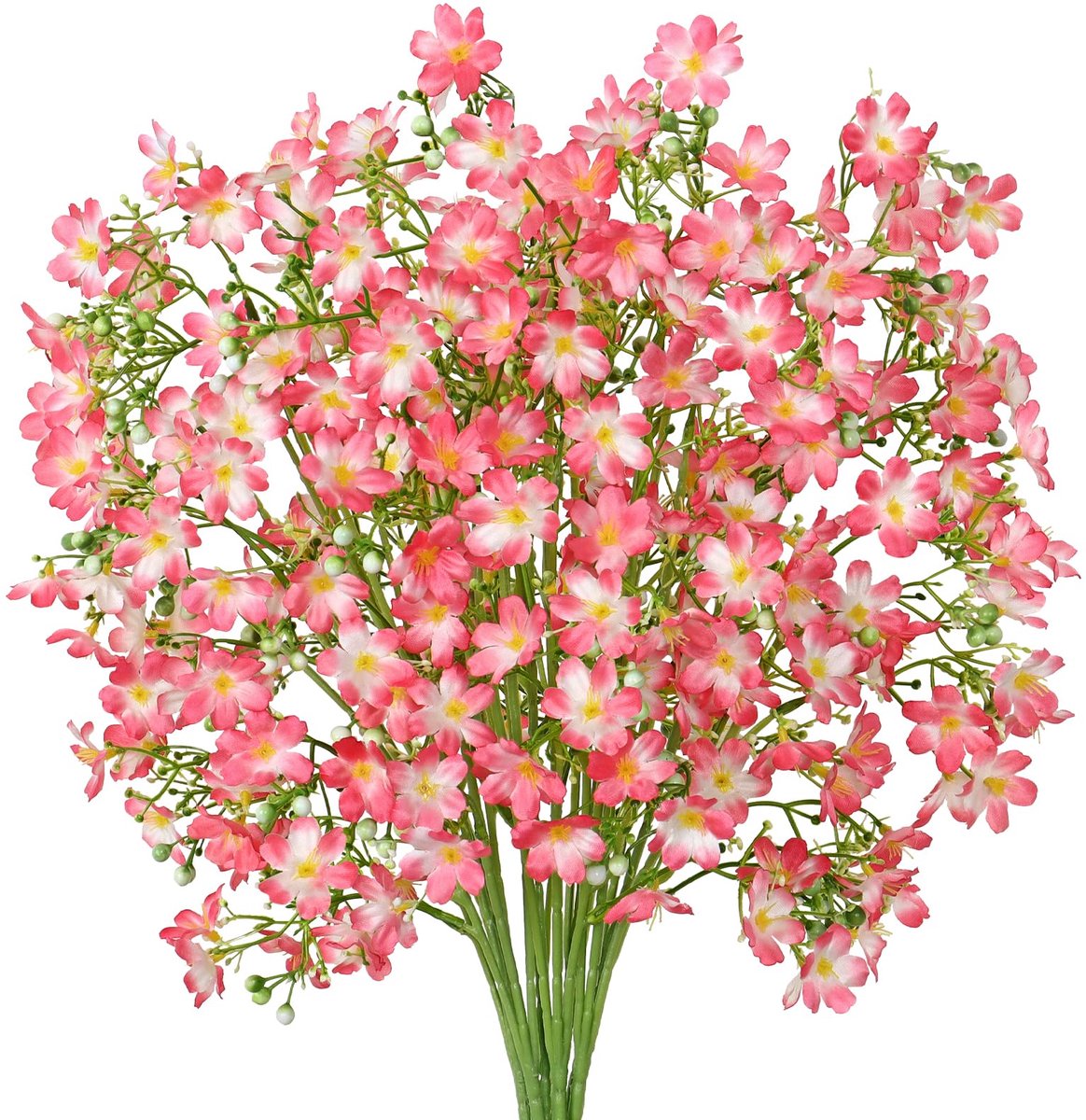 SnelShoppen - Kunstbloemen 67 cm - 8 bundels Roze Zijde Bloemen - Lange Steel - Kunstbalkonplanten voor Buiten - Perfect voor Tuin, Balkon en Feesten