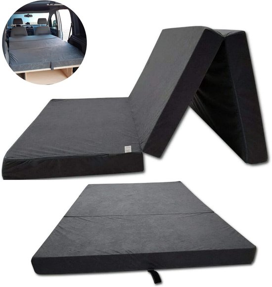 Vouwmatras - Opvouwbaar bed - Slapen in auto - Oeko-Tex gecertificeerd - 120x200 cm - Grijs — afbeelding 4