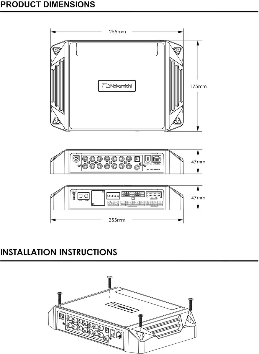 SnelShoppen - Auto Stereo Digitale Signaal Verwerking Versterker DSP 6 Kanalen met Externe Bluetooth, Optische en Coaxiale Ingangen voor Hoog en Laag