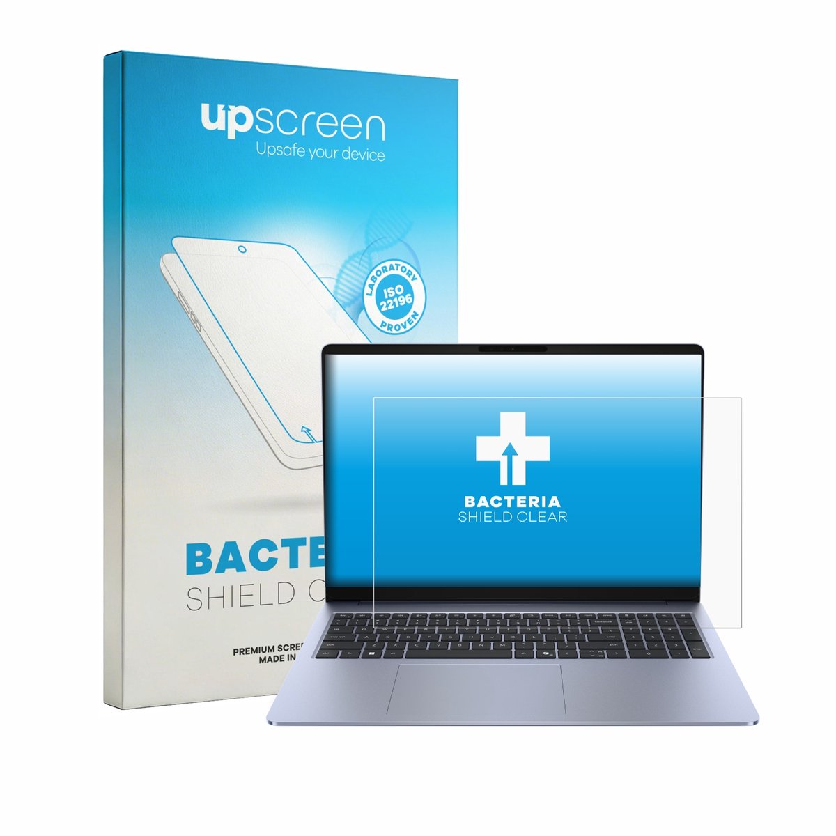 upscreen - Screenprotector voor Dell 16S - Folie Beschermfolie transparant antibacterieel