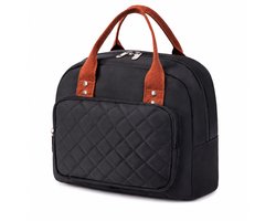 VHV - Geïsoleerde Lunchtas - Oxford Koeltas met Voorvak en Stevige Handgrepen - Voor Werk, School en Picknick - Zwart