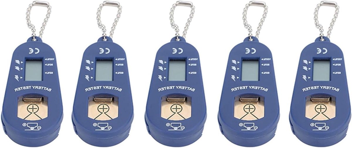 Batterijtester Hoortoestellen - Batterij Indicator - Batterijvermogen Testen - Met LCD Scherm - 5 Stuks - Zwart