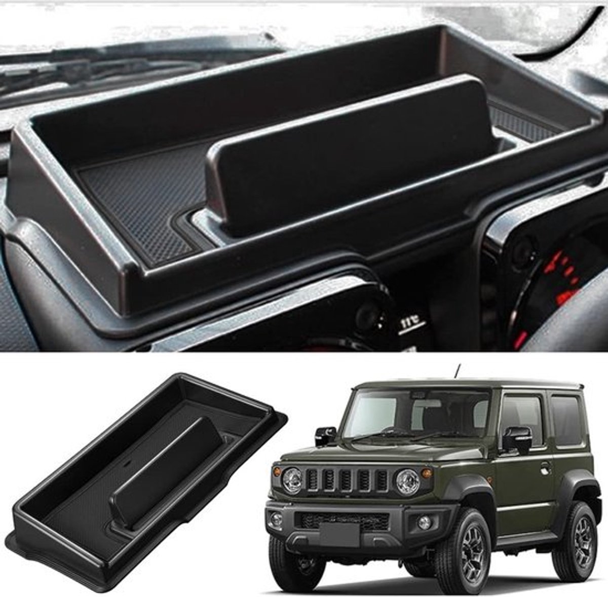Dashboardopbergbox Hoogwaardige ABS - Auto Organizer - Telefoonhouder - Waterdicht - Antislip - Geschikt voor S-Uzuki Jimny 2019/2020