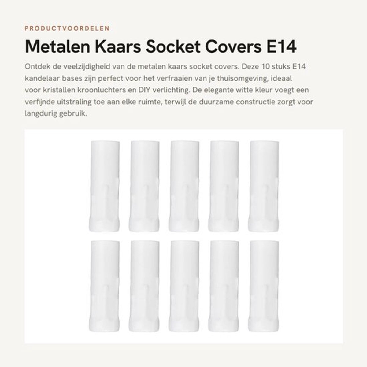 Kaarsenhouder E14 - 10 Stuks - Metalen Kaarslamphouder - Kandelaar Base - DIY Verlichting 