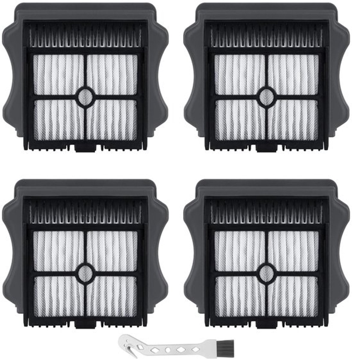 HEPA-filters 4 stuks - Reservefilter - Tineco iFloor 3/S3/S5/S5 Pro - Duurzaam - Wasbaar - Vangt 99,9% stof en vuil op - Stofzuigerfilters