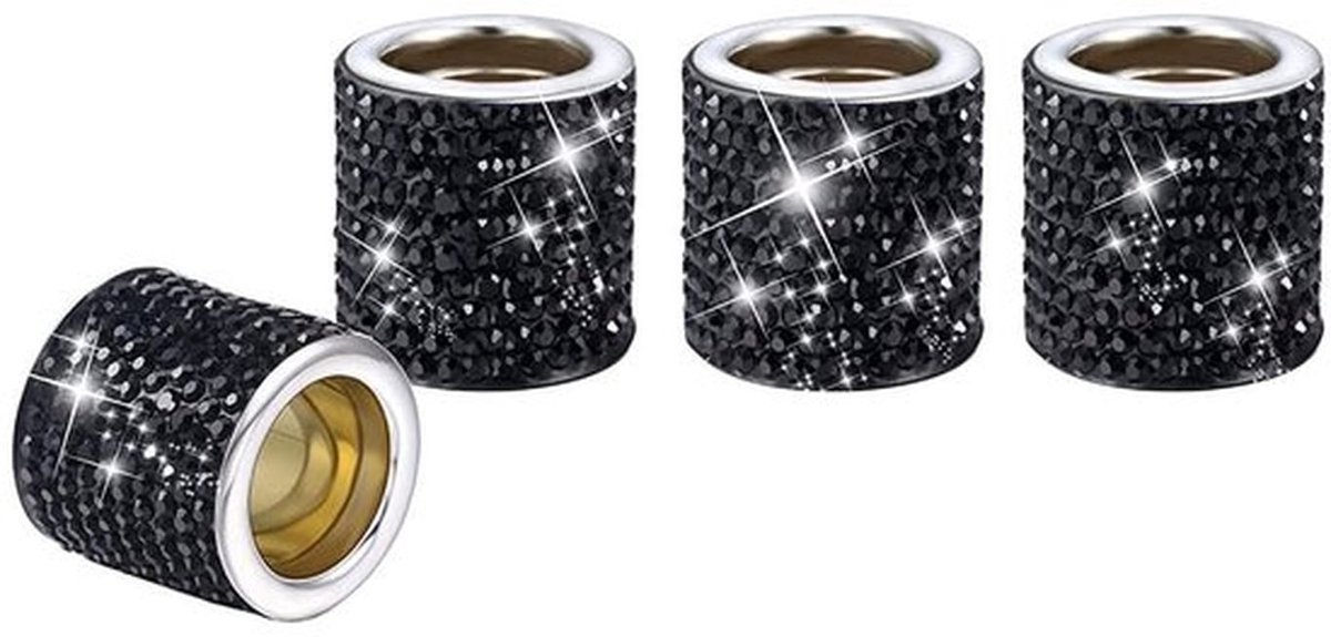 Hoofdsteun Decoratie - Strass/Aluminiumlegering - 4 Stuks - Eenvoudig te Installeren - Voor Auto Interieur Accessoires - Binnendiameter 14mm - Autostoelaccessoires