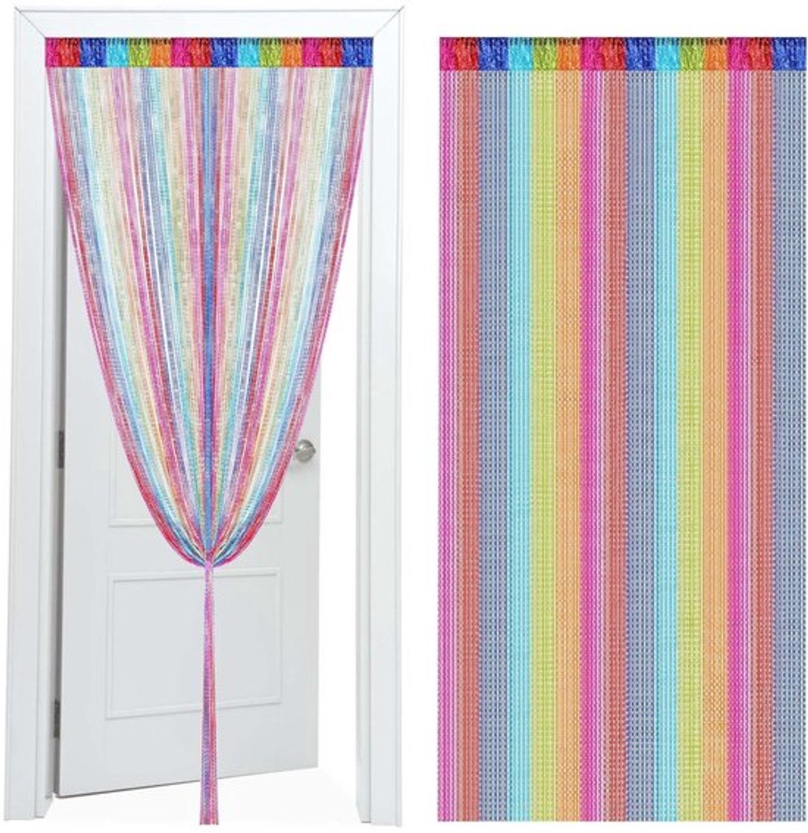 Draadgordijn 100 x 200 cm - Vliegengordijn - Deurgordijn - Ruimteverdeler - Decoratie - Bescherming tegen insecten