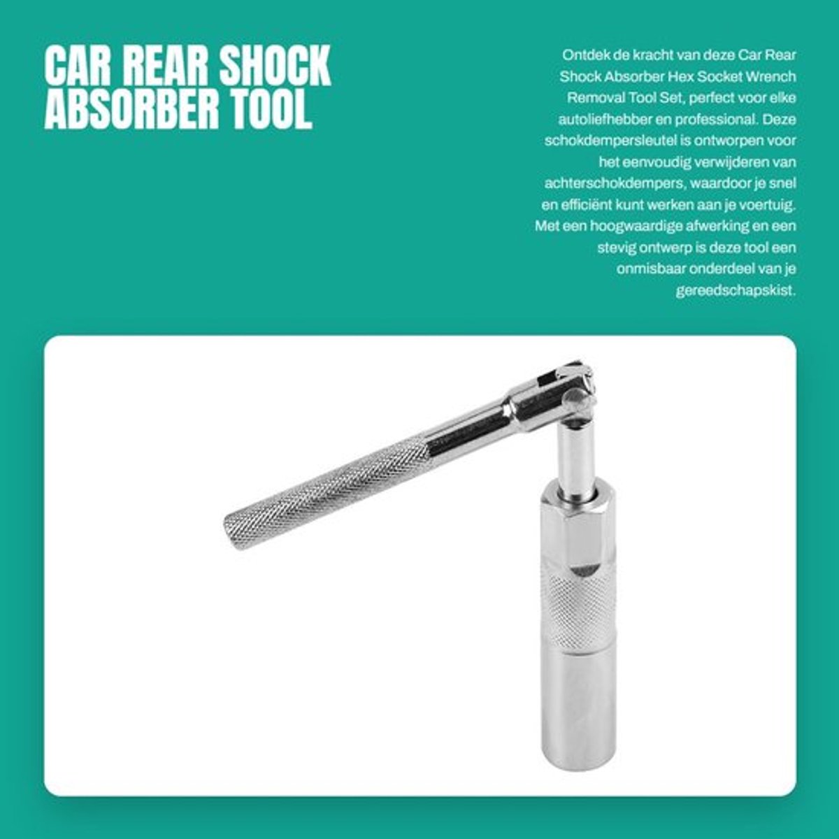 Schokdemper Sleutel - Chroom-vanadium Staal - Antislip Handgreep - Slagvast - Duurzaam - Stevige Socket