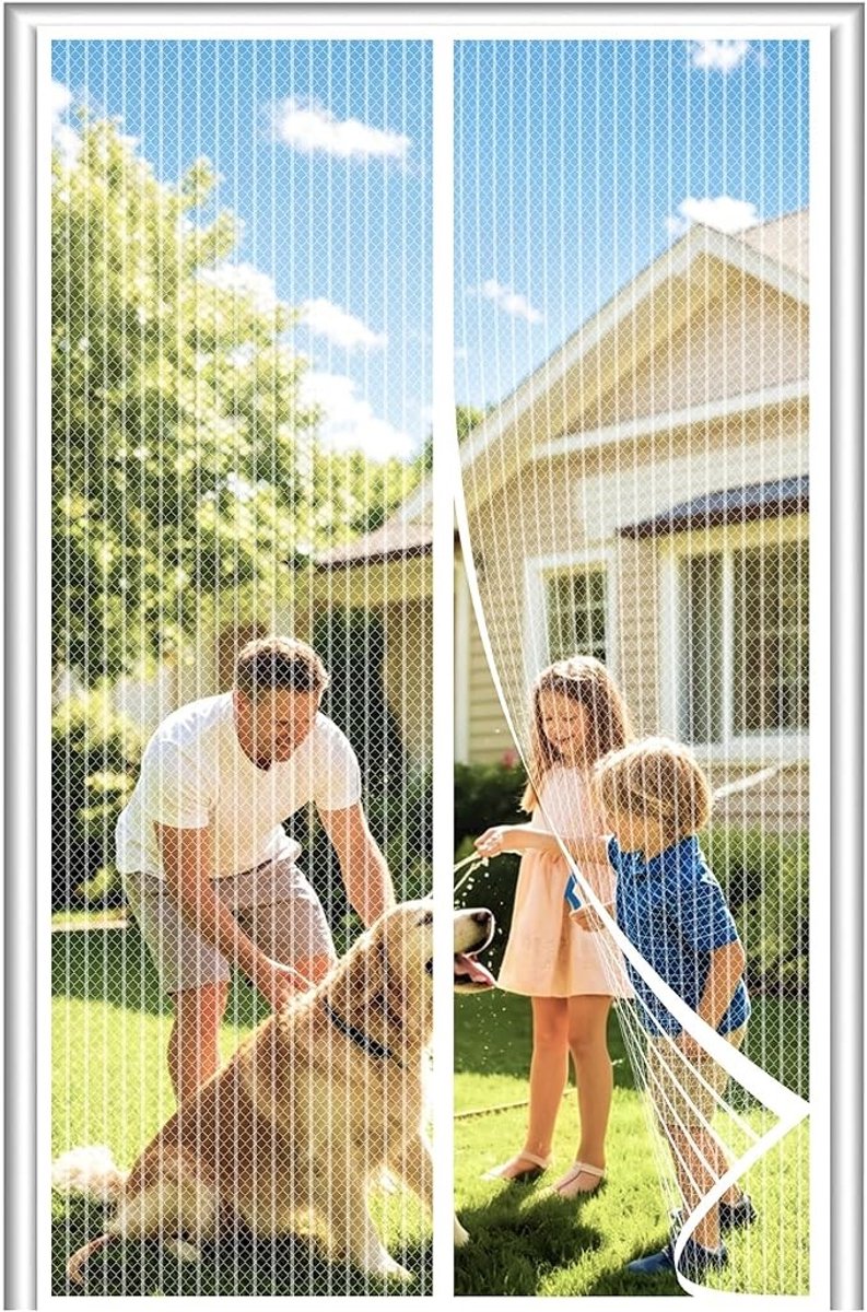 Magnetisch Vliegengordijn voor Deur en Raam - 100x240 cm - Wit