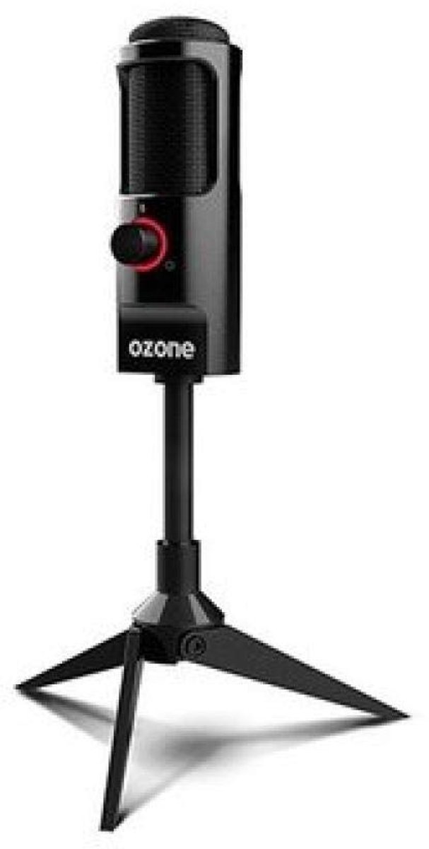 SnelShoppen - OZONE Gaming Microfoon REC X50 - Streaming Microfoon met Condenselektrode, Omnidirectioneel Geluid, USB Aansluiting, LED-verlichting, St