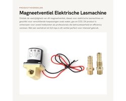 Magneetventiel - Elektrische Lasmachine - 0~0.8mpa - G1/8 '' - Voor Water Gas Aron CO2 - DC24V - Geschikt voor Lasmachines