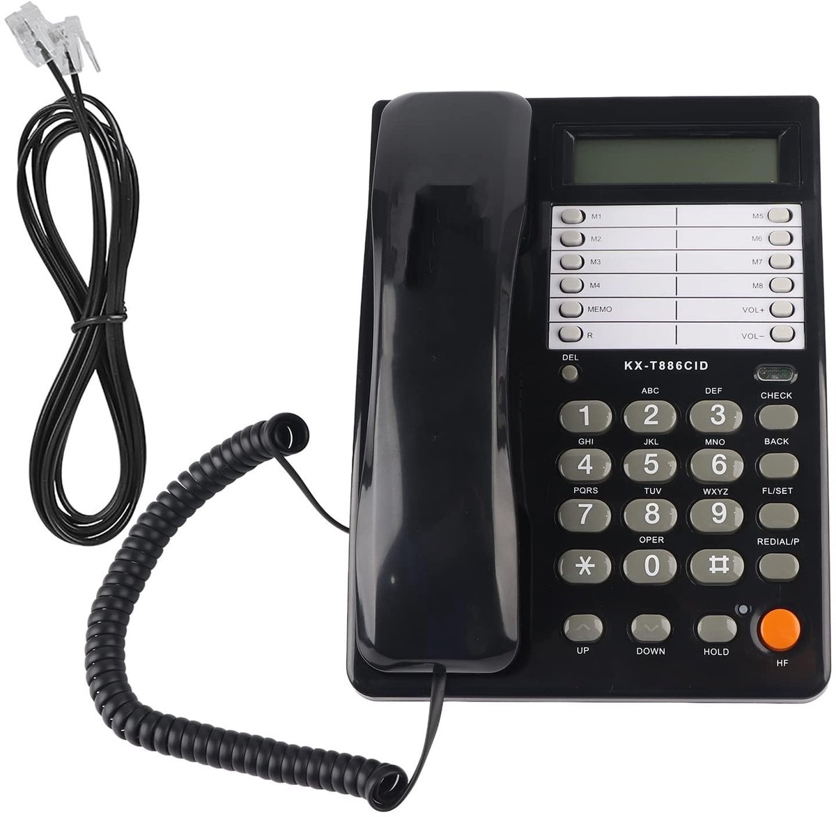 Dailygoods- Vaste Telefoon met Antwoordapparaat - DTMF/FSK Modus - 8 Geheugens - Instelbare Helderheid - 16 Beltonen - Eenvoudige Installatie