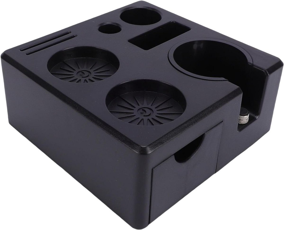 Koffie Accessoire Station - Barista Organizer - Koffie Bereiding - Lade Ontwerp - 17.8 cm - Zwart