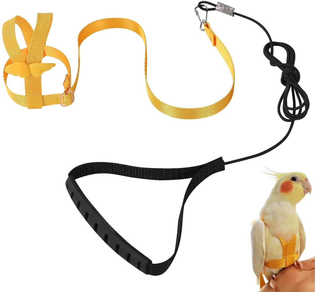 Dailygoods- Tuigje Papegaai - Verstelbaar - Antibijt - Lijn - Elastisch - Lichtgewicht - Comfortabel Nylon - Vogelharnas